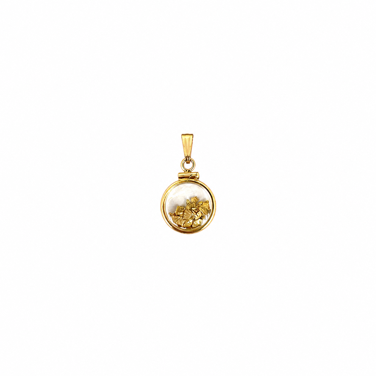 Medium Yellow Gold Filled Bezel Pendant