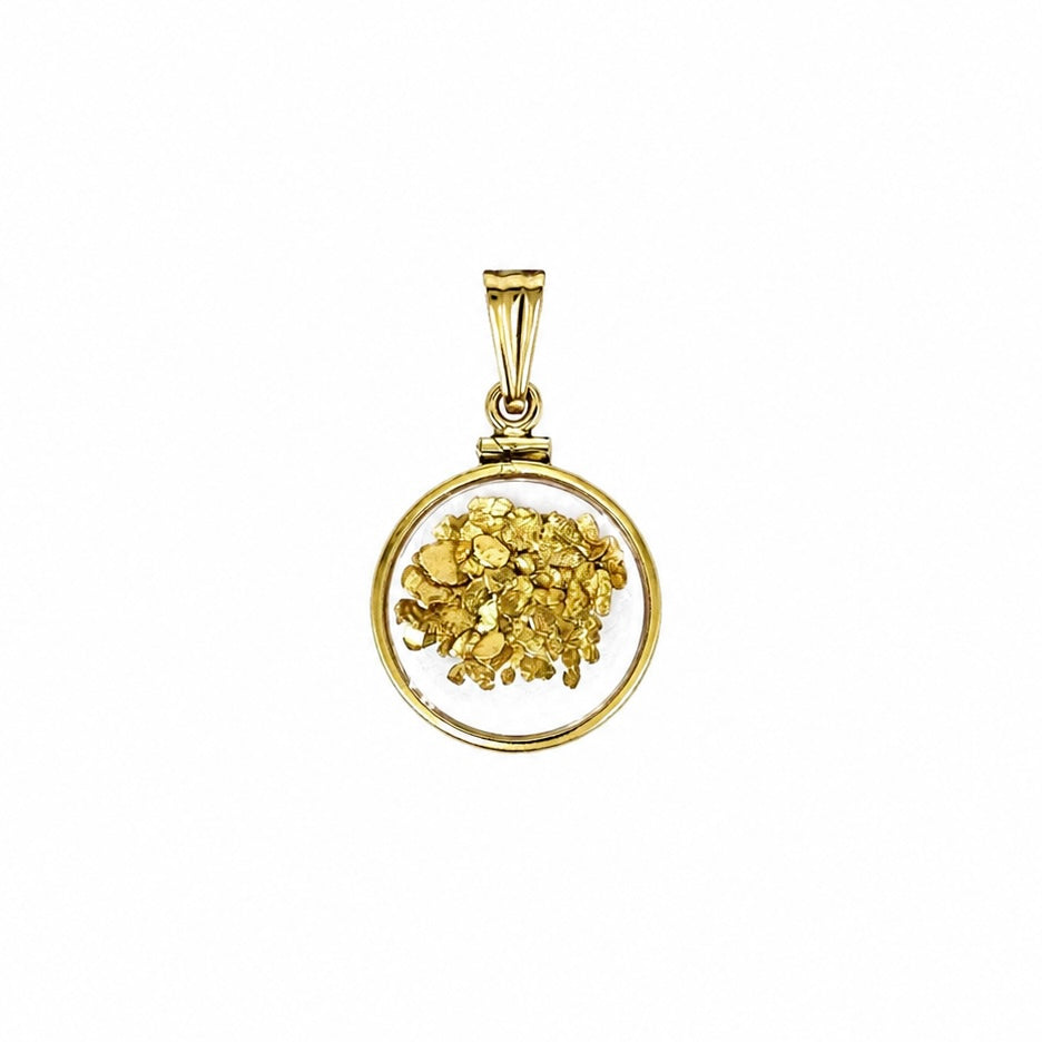 Extra Large Yellow Gold Filled Bezel Pendant