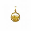 Large Yellow Gold Filled Bezel Pendant