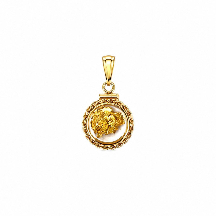 Medium 14ct Gold Bezel Pendant