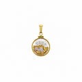 Large 14ct Gold Bezel Pendant with CZ