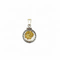 Medium Sterling Silver Rope Bezel Pendant