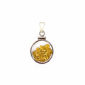 Large Sterling Silver Rope Bezel Pendant