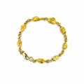 18kt Natural Gold Nugget Bracelet - 20.5cm
