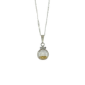 Small Sterling Silver Plain Bezel Pendant