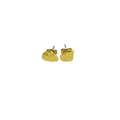 23kt Natural Gold Nugget, 14kt Studs