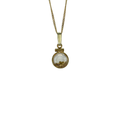 Small 14kt Gold Plain Bezel Pendant