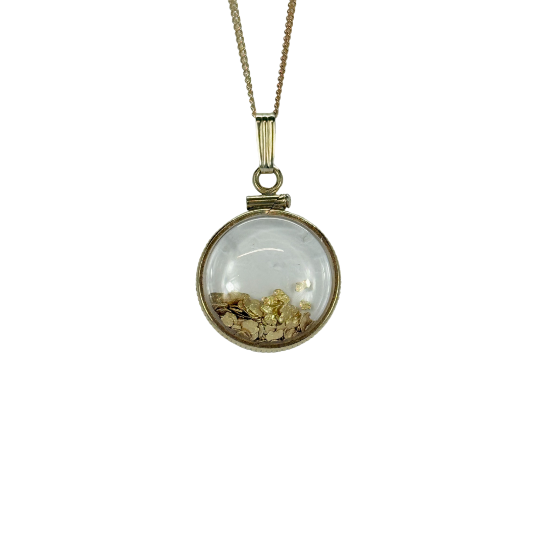 Medium 14kt Gold Plain Bezel Pendant