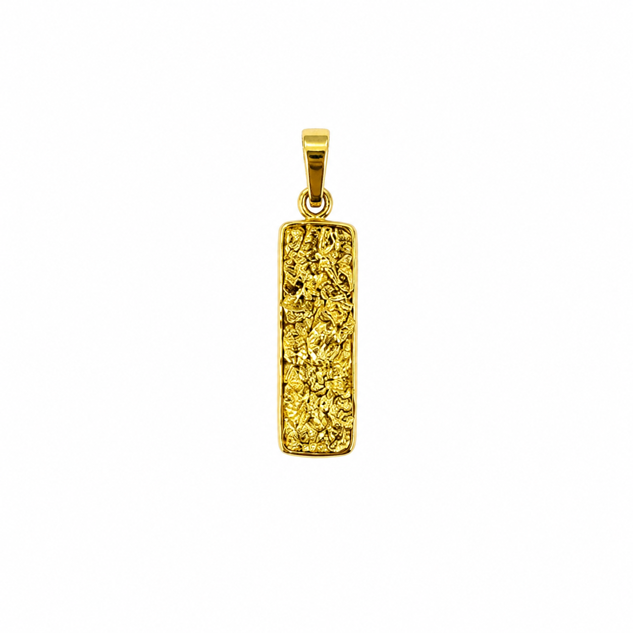 18kt Gold Rectangle Pendant